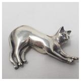 Silver cat brooch/pendant
