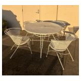 Mid century modern bel air Wrought iron patio set