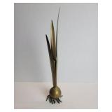Brass garlic bulb bud vase