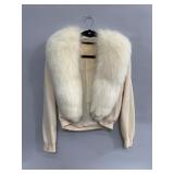 Vintage Riviera Cashmere and fur collar sweater