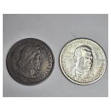 1892 Columbia Exposition Silver Half Dollar Coin