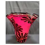 Signed art glass hand blown vase