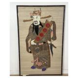 Framed vintage Chinese silk embroidery