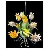 Vintage metal flower candelabra