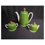Japanese Mid century tin and ceramic tea set