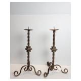 Spanish style iron candle prikets