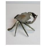 Vintage brass crab trinket box