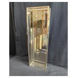 Howard Miller style acrylic and brass quartz