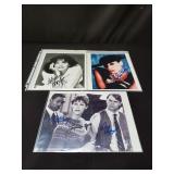 3 signed celebrity photographs with CoA