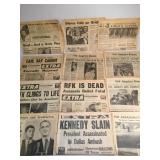 Kennedy Assassination newspapers