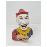 Vinrage cast iron clown coin bank