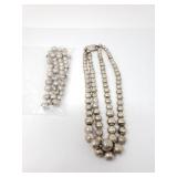 Mexican sterling silver triple strand bead