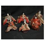 Group of Japnese dolls