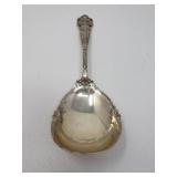 Antique sterling silver serving spoon