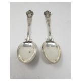 Pair of antique sterling silver spoons