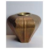 Hand hammered copper vase