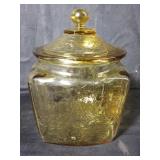 Vintage Depression glass Madrid cookie jar