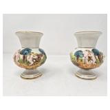 Pair of Capodimonte porcelain vase