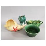 Group of pottery vases and bowls