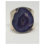 Charles Albert sterling silver and purple agate