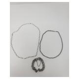 Pair of sterling silver chains and a sterling