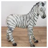 Composite zebra statue