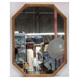 Faux bamboo gilt octoganal wall mirror