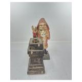 Vintage cast iron Santa Claus coin bank