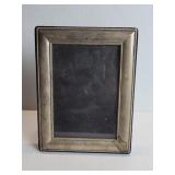 Sterling silver, glass and velvet picture frame