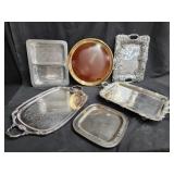 Group ofsilver plate, aluminum, and brass s