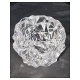 Tiffany & Co. rock cut crystal candle holder