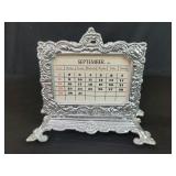 Vintage brass painted  silver letter holder and