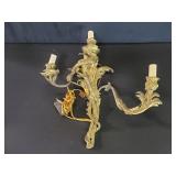 Vintage French style gilt bronze electrified