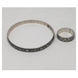 Danecraft sterling silver bangle bracelet and