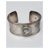 Zina sterling silver coin cuff bracelet