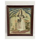 Framed needle point of Regan MacNeil