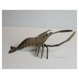 Vintage brass prawn figure