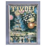 Vintage framed lithograph poster of Tivoli