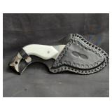 Novelty shark knife with leather sheath