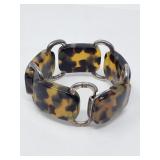 Vintage Ralph Lauren silver link faux tortoise