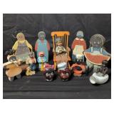 Group of black Americana items