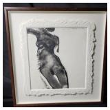 Original signed/dated etching of a nude figure