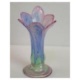 Hand blown studio art glass bud vase