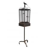 Vintage Jan Barboglio signed birdcage with stand