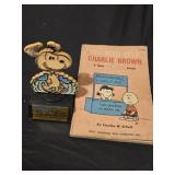 Peanuts collectibles book and trophie
