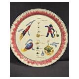 Vintage 1955 manning planetary plate ( repaired