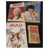 Lot of 4 MAD magazines and book