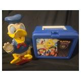 Lot of 2 collectible items coin bank, lunchbox