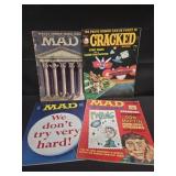Lot of 4 magazines MAD, cracked