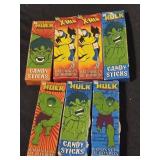 Lot of 7 Marvel candy sticks